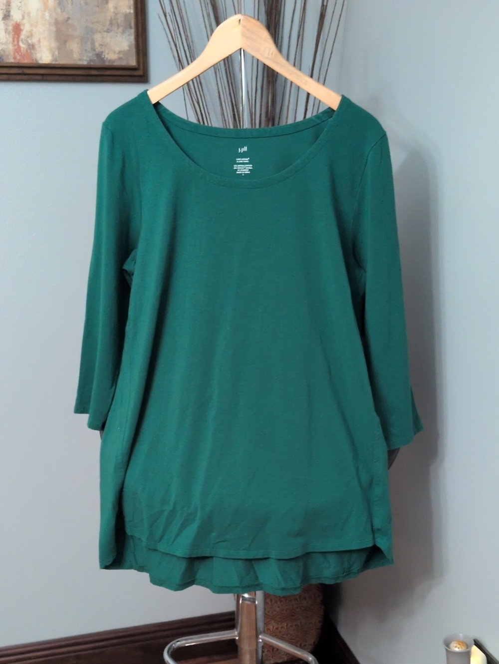J. Jill Winter Green Scoop Neck Tunic